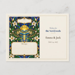 Carte Postale Vœux du livre d'or de mariage Crocodile