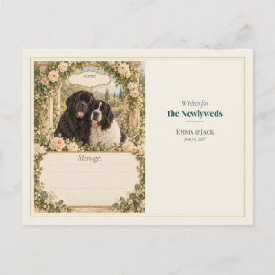 Carte Postale Vœux du livre d'or de mariage de Terre-Neuve