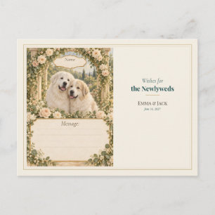 Carte Postale Vœux du livre d'or de mariage du Grand Pyrenees