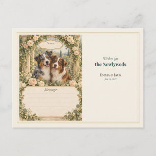 Carte Postale Vœux du livre d'or de mariage pour Berger Australi