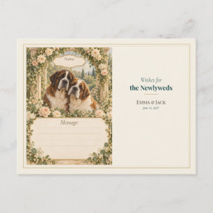 Carte Postale Vœux du livre d'or de mariage Saint Bernard
