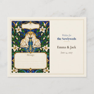 Carte Postale Vœux du livre d'or des invités de mariage de chat