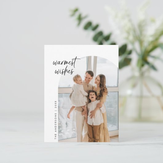 Carte Postale Voeux Les Plus Chauds, Photo De Famille, Cadre En  (Debout devant)