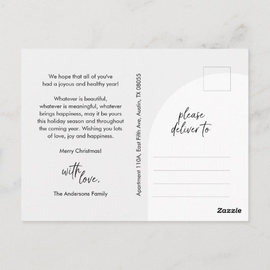 Carte Postale Voeux Les Plus Chauds, Photo De Famille, Cadre En  (Dos)