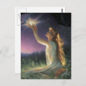 Carte Postale Voeux Parmi Les Étoiles (Devant / Derrière)