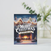 Carte Postale Voeux pétillants pour Joyeux Noël (Debout devant)