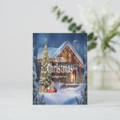 Carte Postale Vœux scintillants pour un joyeux Noël (Debout devant)