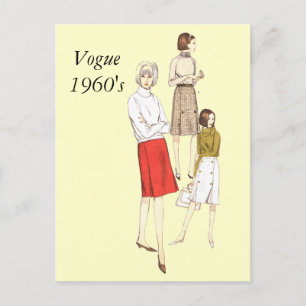 Carte Postale Vogue 1960s, Vogue 1960