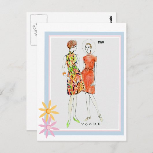 Carte Postale Vogue 1976 (Devant / Derrière)
