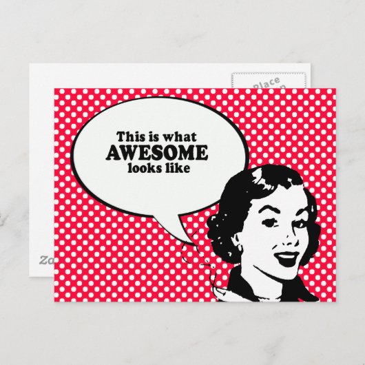 CARTE POSTALE VOICI À QUOI RESSEMBLE L'INCONTOURNABLE (Devant / Derrière)