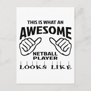 Carte Postale Voici à quoi ressemble un super lecteur Netball