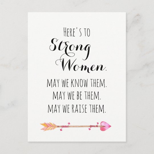 Carte Postale Voici La Citation D Une Femme Forte De La Fleche T Zazzle Be