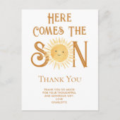 Carte Postale Voici Le Fils Baby shower Merci (Devant)