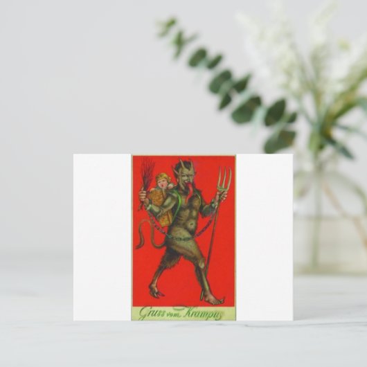 Carte Postale Voici le Krampus ! (Debout devant)