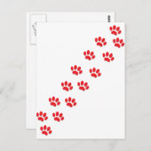 Carte Postale Voici les pattes de chat Kitty (Devant / Derrière)