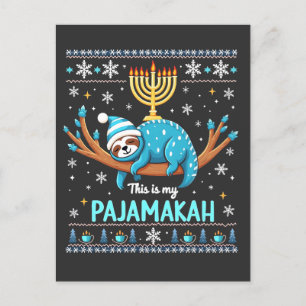 Carte Postale Voici mon pyjamakah juif Hanoukka laide