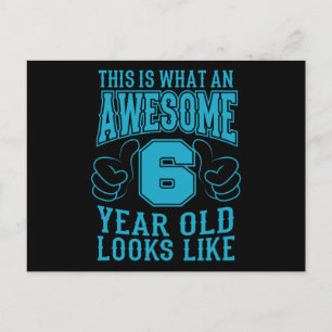 Carte Postale VOICI QUEL MERVEILLEUX 6 ANS 6e anniversaire