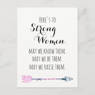 Carte Postale Voici un message pour la citation de femme forte T