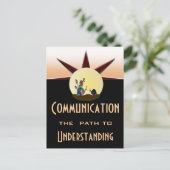 Carte Postale Voie de communication vers la compréhension (Debout devant)