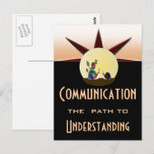 Carte Postale Voie de communication vers la compréhension (Devant / Derrière)