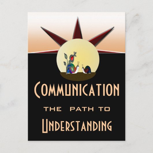 Carte Postale Voie de communication vers la compréhension (Devant)