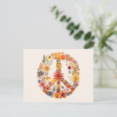 Carte Postale Voie de Paix fleur sauvage (Debout devant)