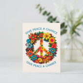 Carte Postale Voie de Paix fleur sauvage (Debout devant)