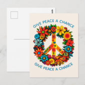 Carte Postale Voie de Paix fleur sauvage (Devant / Derrière)