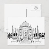 Carte Postale Voie de Taj Mahal (Devant / Derrière)