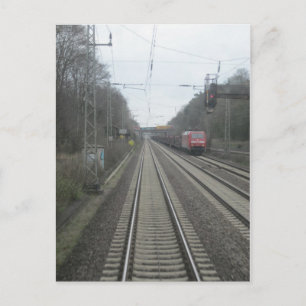 Carte Postale Voie ferrée avec train