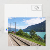 Carte Postale Voie ferroviaire suisse (Devant / Derrière)