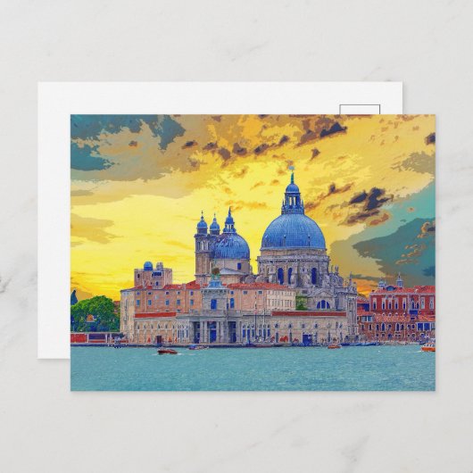 Carte Postale Voie navigable de l'église de la Basilique de Veni (Devant / Derrière)