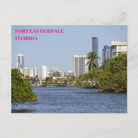 Carte Postale Voie navigable Floride jusqu'aux bâtiments Fort La (Devant)