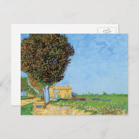 Carte Postale Voie près d'Arles par Vincent van Gogh (Devant / Derrière)