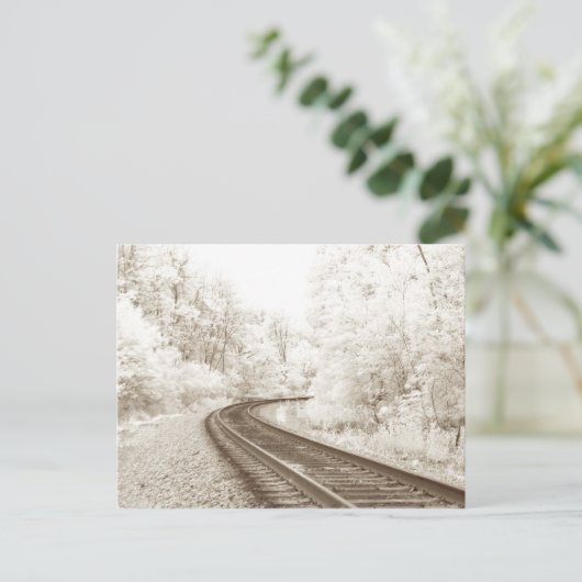Carte Postale Voies ferroviaires infrarouges (Debout devant)