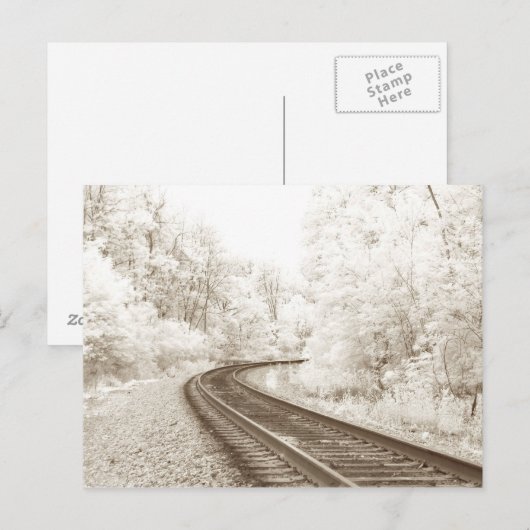 Carte Postale Voies ferroviaires infrarouges (Devant / Derrière)