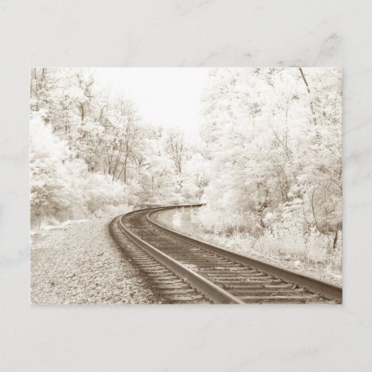 Carte Postale Voies ferroviaires infrarouges (Devant)