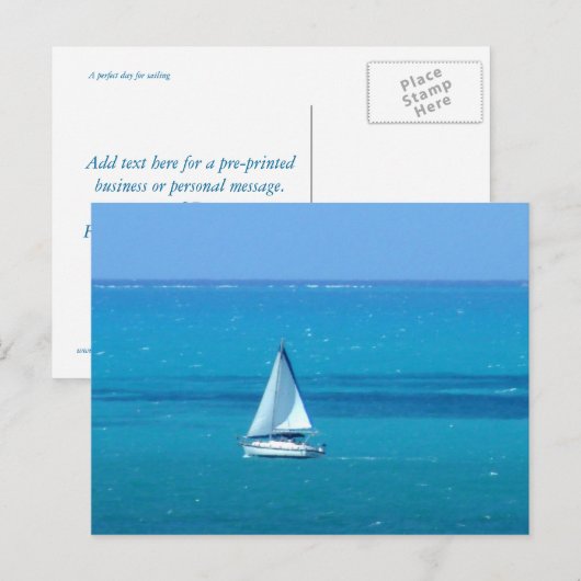 Carte Postale Voile (Devant / Derrière)