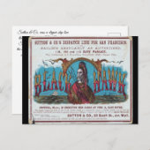 Carte Postale Voile à clipper Black Hawk (Devant / Derrière)