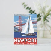 Carte Postale Voile à Newport Rhode Island (Debout devant)