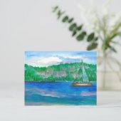 Carte Postale Voile Alpine Mountain Lake Waterton (Debout devant)