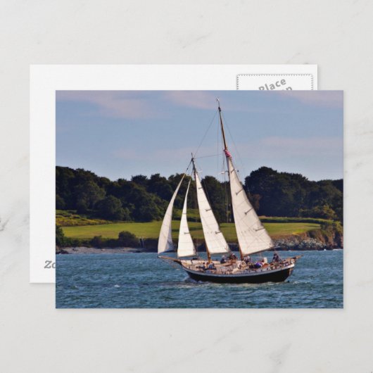 Carte Postale Voile En Newport, Rhode Island, États-Unis (Devant / Derrière)