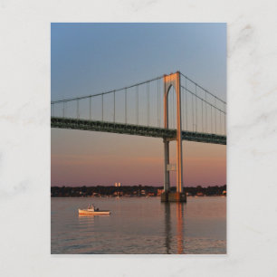 Carte Postale Voile et départ de New Port Road Island