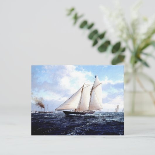 Carte Postale Voile et vapeur ensemble (Debout devant)