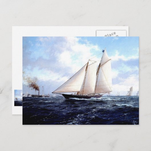 Carte Postale Voile et vapeur ensemble (Devant / Derrière)