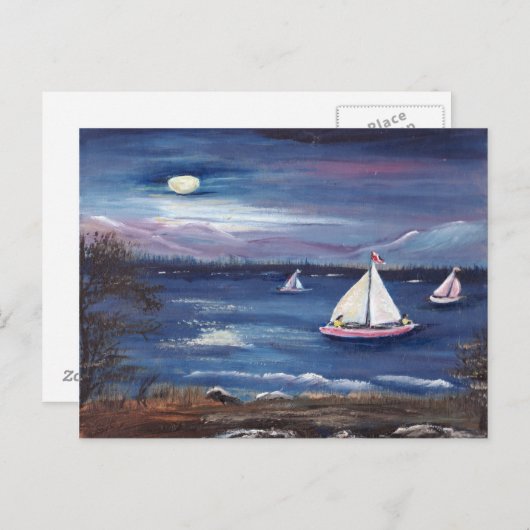 Carte Postale Voile Moon (Devant / Derrière)