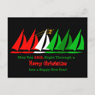Carte Postale Voile nautique de Noël