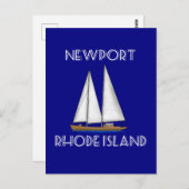 Carte Postale Voile Newport Rhode Island (Devant / Derrière)