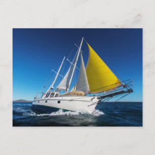 Carte Postale Voile Océane En Yacht