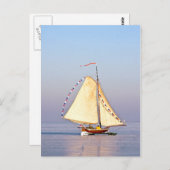 Carte Postale Voile sur glace à Pays-Bas (Devant / Derrière)